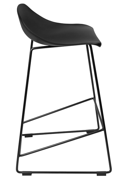 Krzesło barowe ROLF PC-148A czarne 66 cm - polipropylen