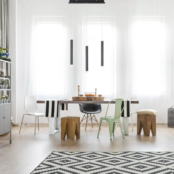 Potrójna lampa kaskadowa Bruno 15203-18 LED 18W 3000K tubki czarny