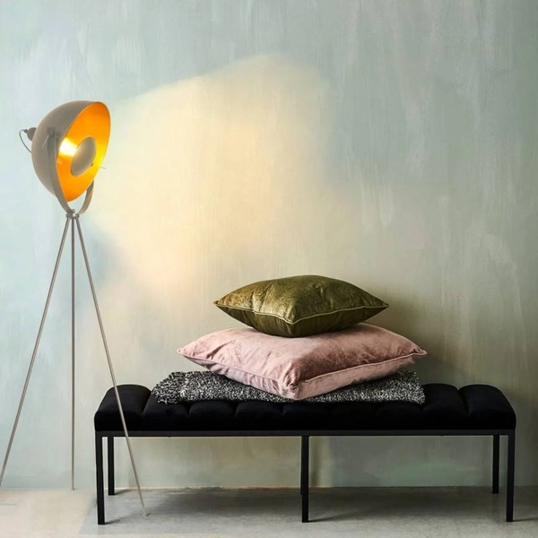 Lampa podłogowa stojąca Versali ABR-LPV-G Abruzzo do sypialni złota szara