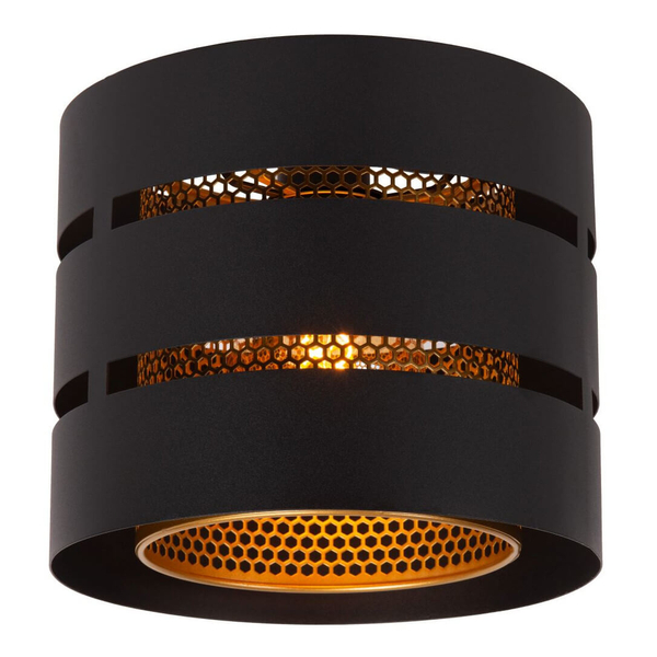 Metalowa lampa sufitowa Rosas 21133/01/30 ażurowa czarna złota