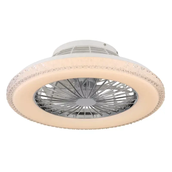 Wentylator lampa sufitowa CORUSSO 3654 Globo LED 45W 3000-6500K koło biały