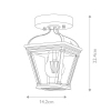 Ogrodowy plafon Bayview BAYVIEW-PORCH-BK metalowy IP44 czarny