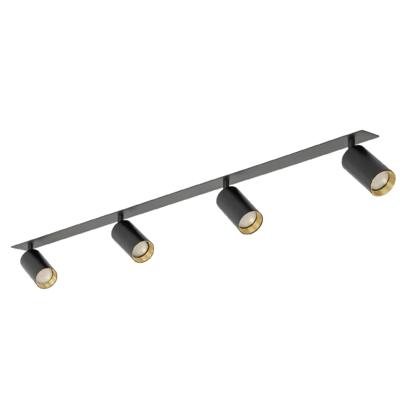 Podłużna regulowana sufitowa lampa Amis 10809 tubki czarny