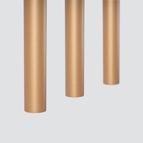 Potrójna lampa wisząca Pastelo SL.1171 sople metalowa złota czarna