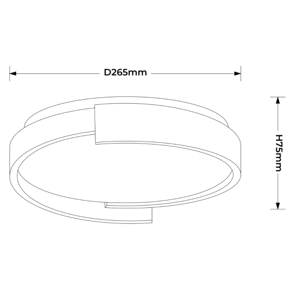 Metalowy sufitowy plafon Halo LP-1453/1C-27 BK LED 15W 3000-6000K czarny