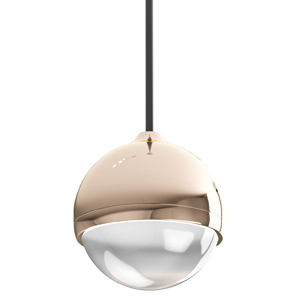 Wisząca lampa glamour Bolicina szklana kula LED 5W 3000K złota