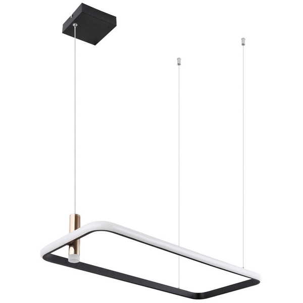 Lampa wisząca COCO 67301H prostokątna ramka LED 55W 2700-6000K zwis złoty