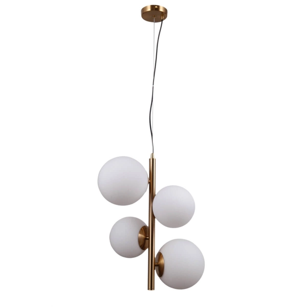 LAMPA wisząca RIGA PND-44213-4-HBR Italux loftowa OPRAWA modernistyczny ZWIS kule balls mosiądz