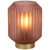 Stojąca LAMPA stołowa SUENO 45595/01/66 Lucide nocna LAMPKA szklana loftowa złota różowa