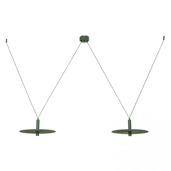 Nowoczesna wisząca lampa 23228 LED 14W 3000K do salonu zielony