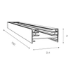 Szynoprzewód Track AZ4731 Azzardo do 1-fazowego systemu metalowy czarny 1,5m