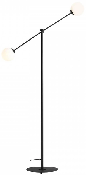 Lampa podłogowa Ohio 1081A1 do sypialni balls biała czarna