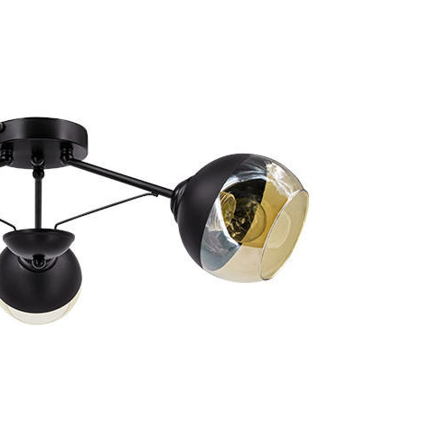 LAMPA sufitowa 1018/3 BL Elem metalowa OPRAWA loftowa czarna