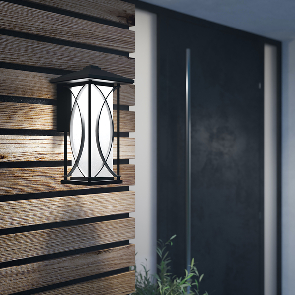 Zewnętrzna lampa nowoczesna QN-ASHBERN-M szklana czarna