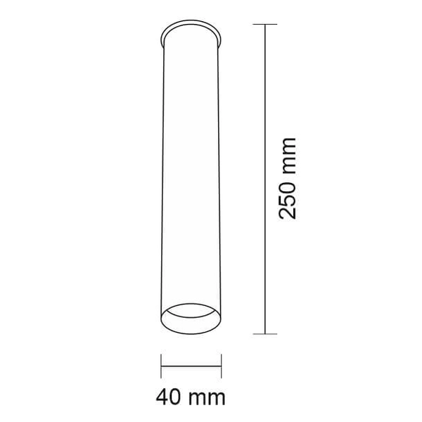 Downlight LAMPA sufitowa YABU 8074 Shilo natynkowa OPRAWA tuba IP44 czarna