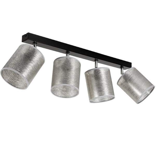 Sufitowa lampa regulowana NEVOA 56794404 materiałowa tuby loftowe srebrne