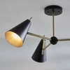 Wisząca lampa stożkowa L&-196746 Light& do salonu czarna mosiądz