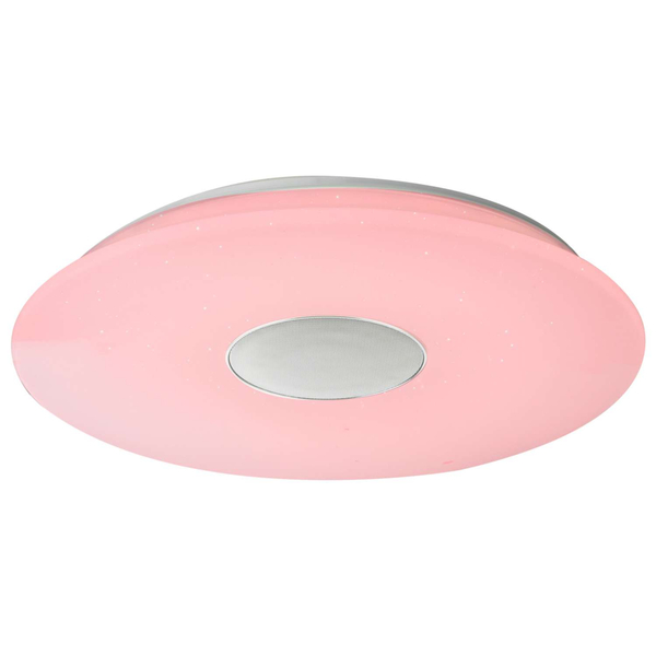 Plafon LAMPA sufitowa NICOLE 41329N Globo okrągła OPRAWA głośnik bluetooth LED RGB 57,5W z efektem gwiazd biała