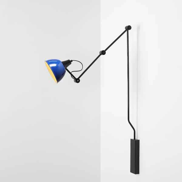 Lampa ścienna regulowana AIDA 1141C3_25 do salonu czarna kobaltowa