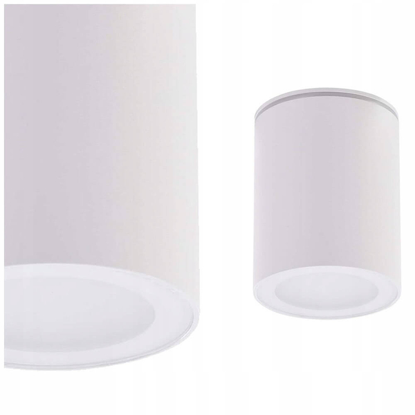 Łazienkowa lampa sufitowa Papiko AZ4217 downlight tuba metalowa IP65 biała
