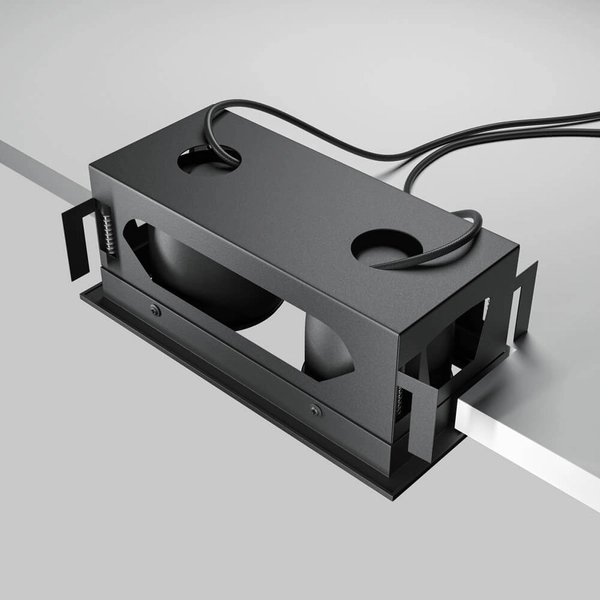 Podwójna lampa wpuszczana Metal Modern DL093-02-10W3K-B LED 20W czarna