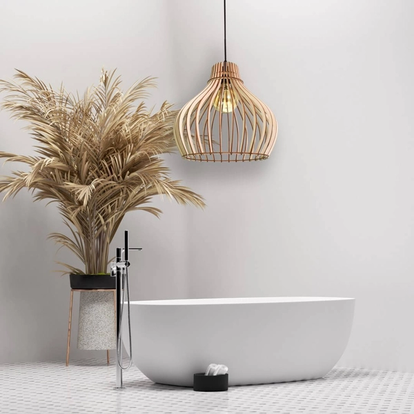 Kuchenna lampa wisząca 137623620217 drewniana nad wyspę