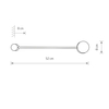 Nowoczesny kinkiet ORBIT 7805 Nowodvorski metalowy plafon do sypialni stick czarny