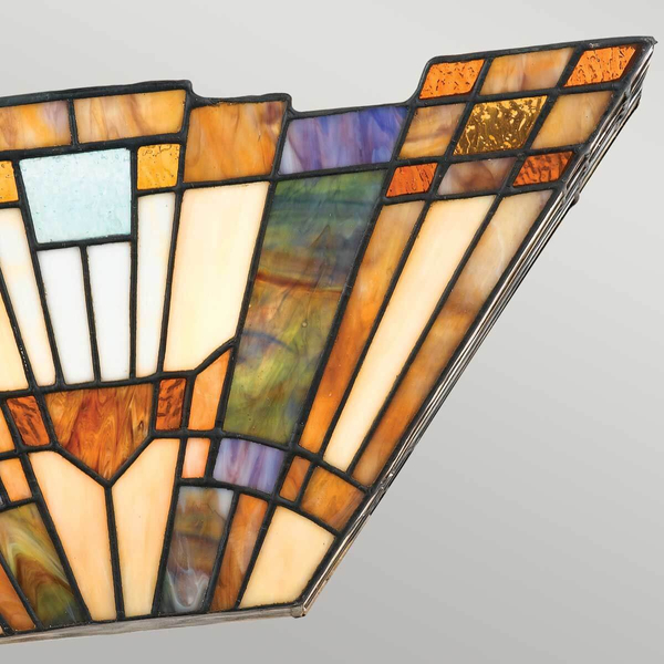 Szklany kinkiet Inglenook QZ-INGLENOOK-WU Quoizel tiffany multikolor