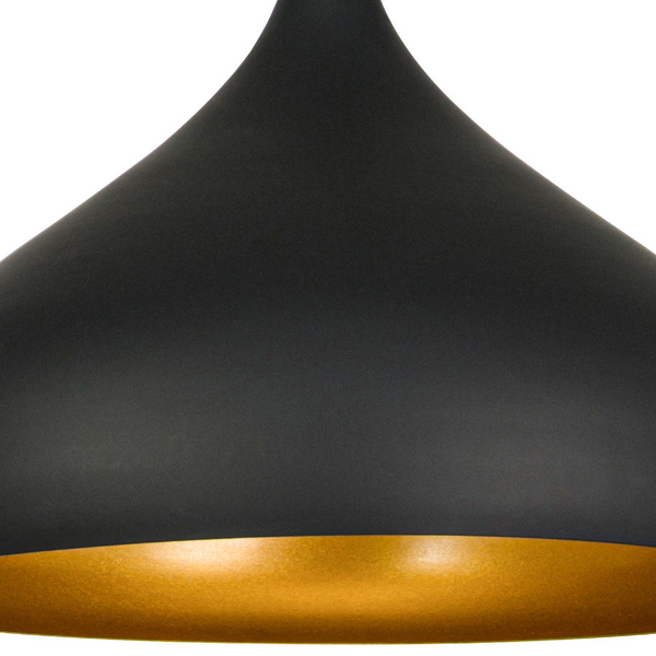 Loftowa LAMPA wisząca 8112/1 -01 Elem metalowa OPRAWA industrialny ZWIS kropla czarna złota