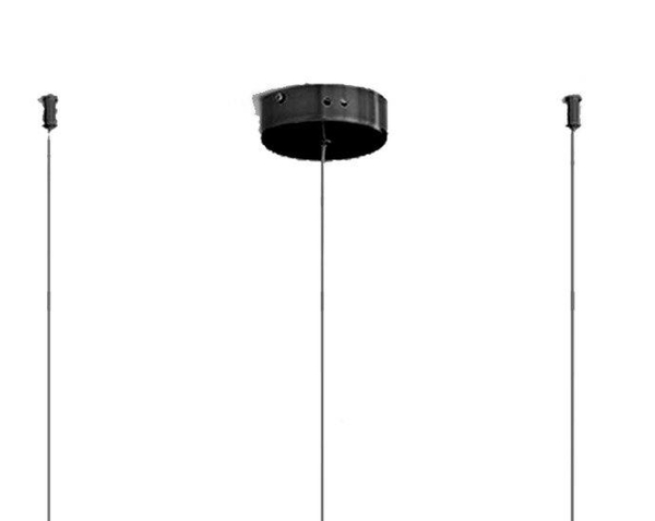 Lampa podwieszana kryształ Arctic SMP0099 black Step LED 104W 3000K belka czarna