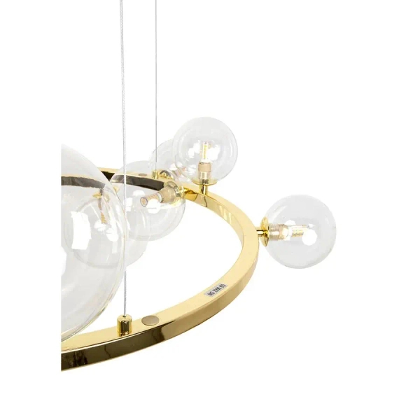 Molekułowa wisząca lampa ALURE złota MSE1501100498 15xG9 szklane kule