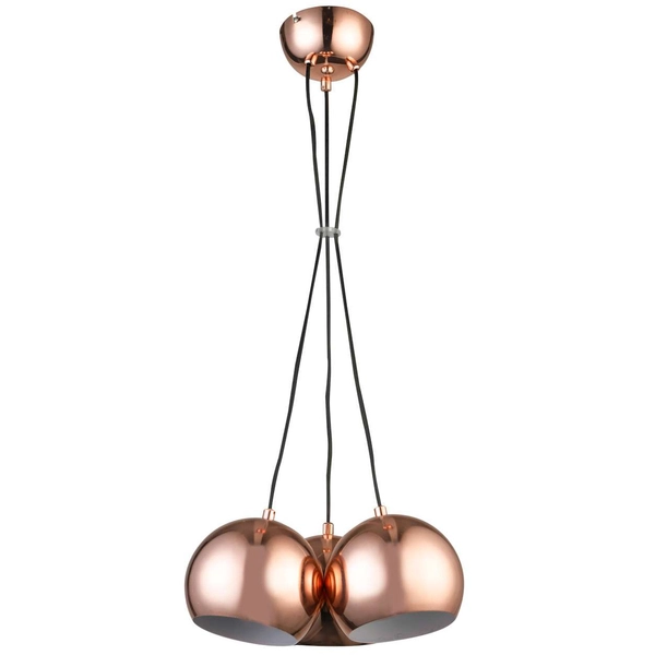 LAMPA wisząca RAME LP-2014/3P Light Prestige industrialna OPRAWA metalowa ZWIS kule balls miedziane