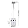Wisząca lampa kryształowa Vetro LP-2910/1P CH glamour chrom przezroczysta