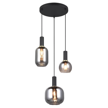 Zwisająca lampa gabinetowa DIVA 319830332 Trio przydymiony czarny