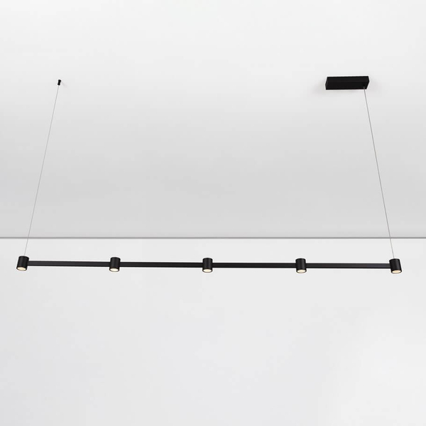Zwisająca lampa z reflektorkami PISCO LE44356 LED 30W 3000K czarna