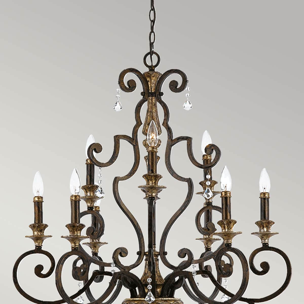 Lampa wisząca świecznikowa Artisan ART3-BLACK Elstead metalowa czarna