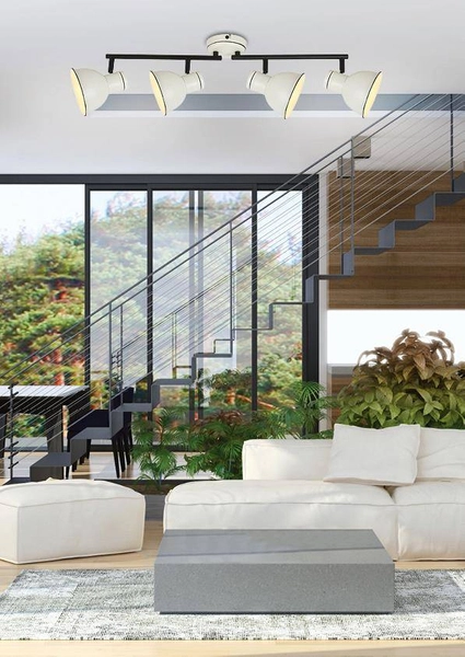 Metalowa lampa sufitowa Zumba 94-72153 Candellux reflektorki regulowane białe