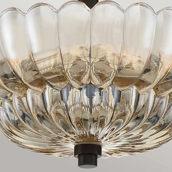 Klasyczna lampa sufitowa Whitecap QZ-WHITECAP-SF-S kwiat bursztynowy