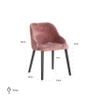 Krzesło do jadalni Twiggy S4563 ROSE CHENILLE Richmond Interiors czarny różowy
