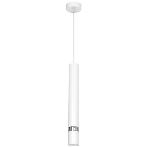 LAMPA wisząca JOKER MLP1347 Milagro metalowa OPRAWA loftowy ZWIS tuba biała srebrna