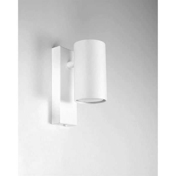 Biała lampa ścienna SL.1076 metalowa tuba do sypialni