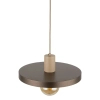 Wisząca lampa nad stół Sila 10757 dysk metalowy brązowy