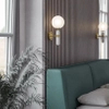 Loftowa LAMPA ścienna La Spezia W01343BR Cosmolight szklany kinkiet do sypialni kula ball czarna