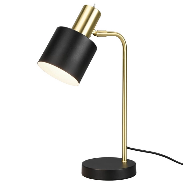 Lampka nocna do sypialni ADAM R51041080 metalowa czarna złota