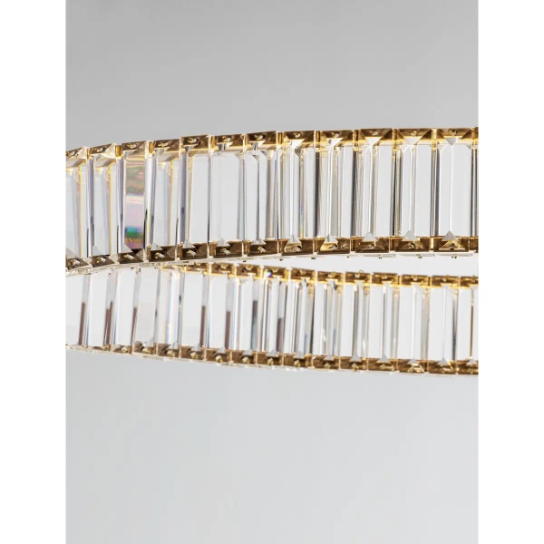 Ring lampa wisząca Bauta crystal LED 47W 3500K nad stół złota