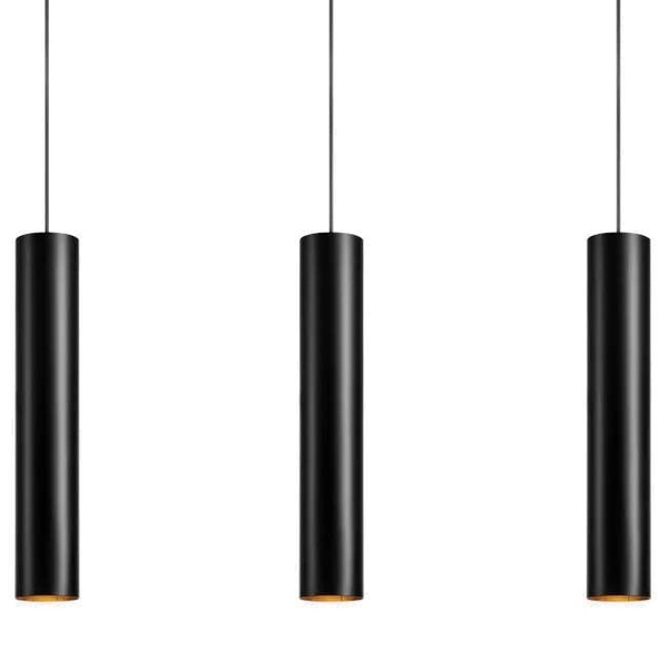 LAMPA wisząca RUBEN 107882 Markslojd metalowa OPRAWA okrągłe tuby ZWIS na listwie czarny