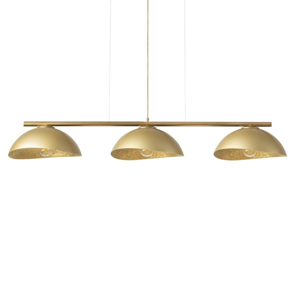 Wisząca lampa nad stół glamour Solar 40576 Sigma kopułowe klosze złota