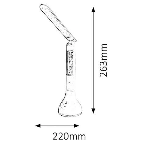 Stojąca LAMPA stołowa JUSTIN 1515 Rabalux biurkowa LAMPKA prostokątna LED 4W 4000K biała