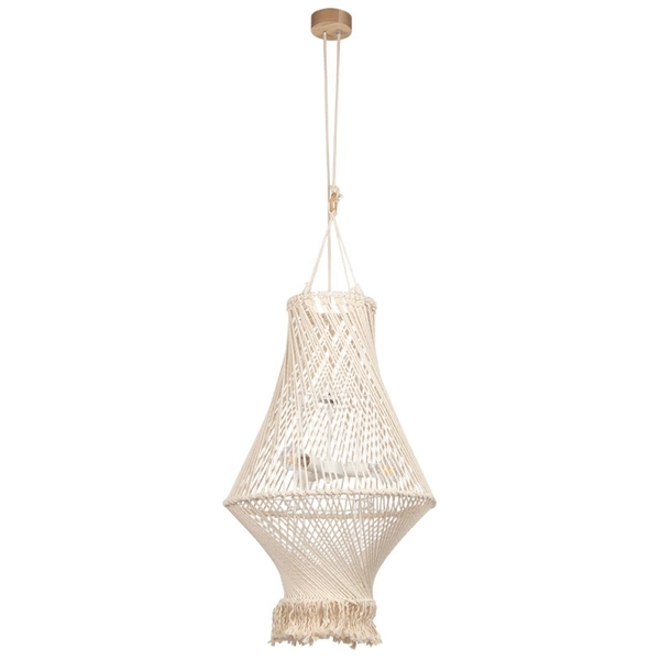 Lampa wisząca REVE 18127374 ekologiczna boho zwis pleciony kremowy