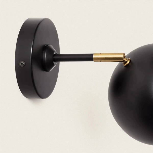 Metalowa lampa ścienna Librio ABR-KWS-E27 Abruzzo czarny złoty